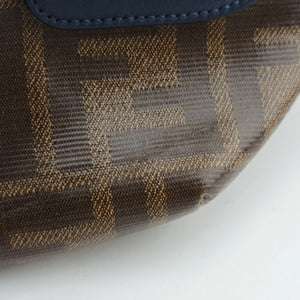 Vintage Fendi Fila Collaboration Zucca Pattern Logomania Brown PVC coated canvas 8BM006 bum bag/waist bag | stylenewstar