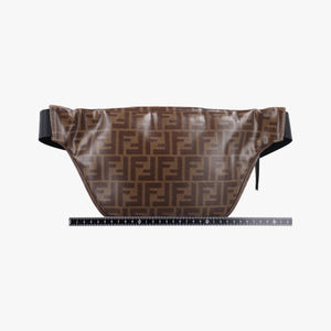 Vintage Fendi Fila Collaboration Zucca Pattern Logomania Brown PVC coated canvas 8BM006 bum bag/waist bag | stylenewstar