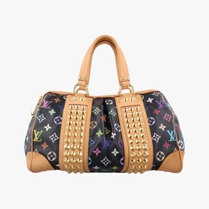 Pre-owned Louis Vuitton COURTNEY MM Noir Monogram Multicolor M45642 handbag | stylenewstar