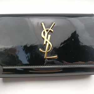 Pre-owned Yves Saint Laurent KATE Black Patent 534395 bum bag/waist bag | stylenewstar