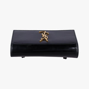 Pre-owned Yves Saint Laurent KATE Black Patent 534395 bum bag/waist bag | stylenewstar