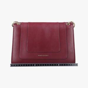 Secondhand Bvlgari Serpenti Forever Burgundy leather shoulderbag | stylenewstar