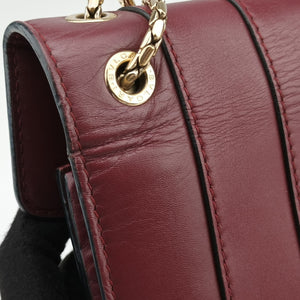 Secondhand Bvlgari Serpenti Forever Burgundy leather shoulderbag | stylenewstar
