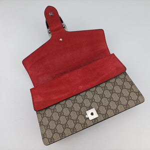 Secondhand Gucci Dionysus beige×red PVC coated canvas × suede 400249 shoulderbag | stylenewstar