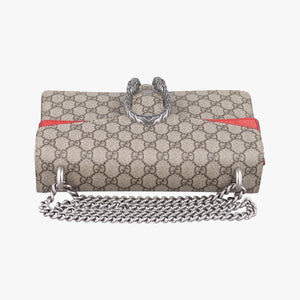 Secondhand Gucci Dionysus beige×red PVC coated canvas × suede 400249 shoulderbag | stylenewstar