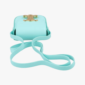 Pre-owned Celine Triomphe Blue Leather shoulderbag | stylenewstar
