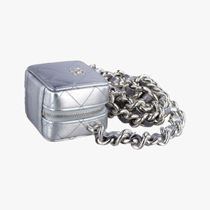 Vintage Chanel Coco Punk Cube Silver lambskin AP2529 crossbodybag | stylenewstar