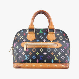 Pre-owned Louis Vuitton Alma PM Noir Monogram Multicolore M92646 handbag | stylenewstar