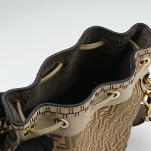 Vintage Fendi Mon Tresor Mini Bucket Beige Leather × Suede 8BS010 shoulderbag | stylenewstar