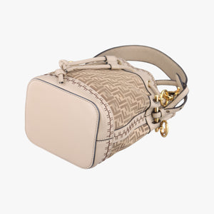 Vintage Fendi Mon Tresor Mini Bucket Beige Leather × Suede 8BS010 shoulderbag | stylenewstar