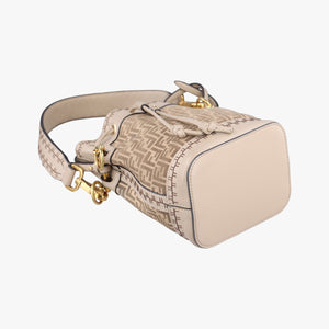 Vintage Fendi Mon Tresor Mini Bucket Beige Leather × Suede 8BS010 shoulderbag | stylenewstar