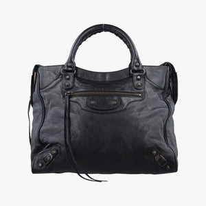 Pre-owned Balenciaga The Velo Black lambskin handbag | stylenewstar