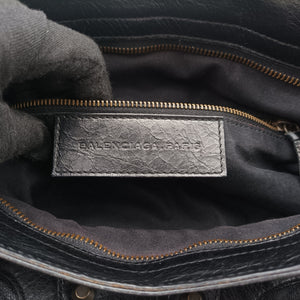 Pre-owned Balenciaga The Velo Black lambskin handbag | stylenewstar