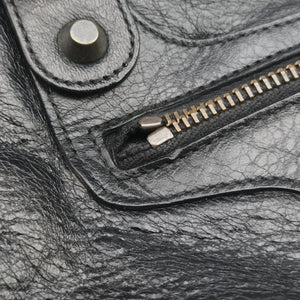 Pre-owned Balenciaga The Velo Black lambskin handbag | stylenewstar