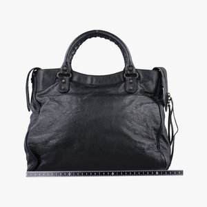 Pre-owned Balenciaga The Velo Black lambskin handbag | stylenewstar
