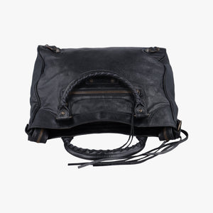 Pre-owned Balenciaga The Velo Black lambskin handbag | stylenewstar