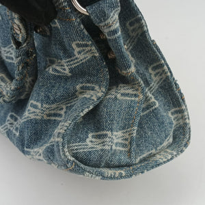 Pre-owned Balenciaga Neo Cagole Blue denim shoulderbag | stylenewstar