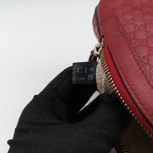 Pre-owned Gucci Microguccissima Red Leather 449654 shoulderbag | stylenewstar