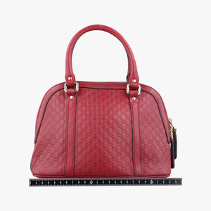 Pre-owned Gucci Microguccissima Red Leather 449654 shoulderbag | stylenewstar