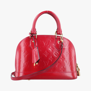 Pre-owned Louis Vuitton Alma BB pomme d'amour Vernis M90174 shoulderbag | stylenewstar