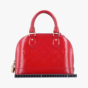 Pre-owned Louis Vuitton Alma BB pomme d'amour Vernis M90174 shoulderbag | stylenewstar
