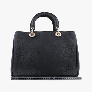 Pre-owned Christian Dior Diorissimo Black Leather shoulderbag | stylenewstar