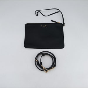 Pre-owned Christian Dior Diorissimo Black Leather shoulderbag | stylenewstar