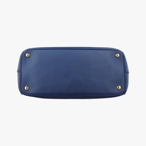 Pre-owned Prada Galleria Blue SAFFIANO Leather BN2274 shoulderbag | stylenewstar