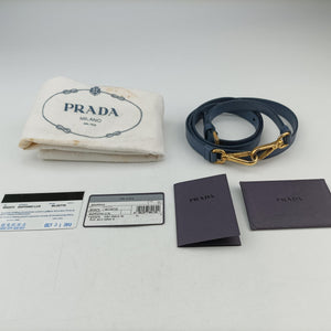 Pre-owned Prada Galleria Blue SAFFIANO Leather BN2274 shoulderbag | stylenewstar