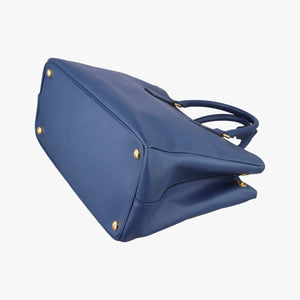 Pre-owned Prada Galleria Blue SAFFIANO Leather BN2274 shoulderbag | stylenewstar