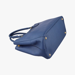Pre-owned Prada Galleria Blue SAFFIANO Leather BN2274 shoulderbag | stylenewstar