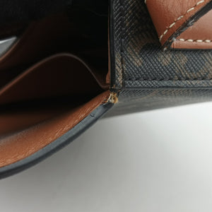 Pre-owned Celine Claude Triomphe Brown PVC coated canvas shoulderbag | stylenewstar