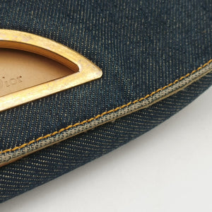Pre-owned Christian Dior Marispearl Blue denim shoulderbag | stylenewstar