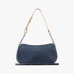 Pre-owned Christian Dior Marispearl Blue denim shoulderbag | stylenewstar
