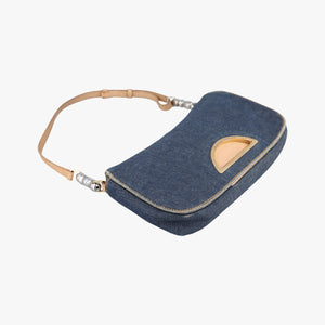 Pre-owned Christian Dior Marispearl Blue denim shoulderbag | stylenewstar