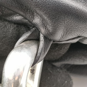 Pre-owned Bottega Veneta THE Chain Pouch Black lambskin shoulderbag | stylenewstar