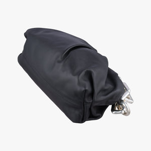 Pre-owned Bottega Veneta THE Chain Pouch Black lambskin shoulderbag | stylenewstar