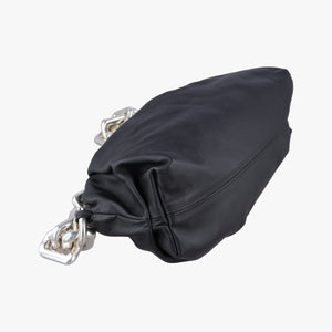 Pre-owned Bottega Veneta THE Chain Pouch Black lambskin shoulderbag | stylenewstar