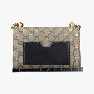 Pre-owned Gucci Padlock beige×black PVC coated canvas×Leather 409487 shoulderbag | stylenewstar