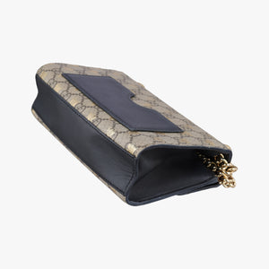 Pre-owned Gucci Padlock beige×black PVC coated canvas×Leather 409487 shoulderbag | stylenewstar