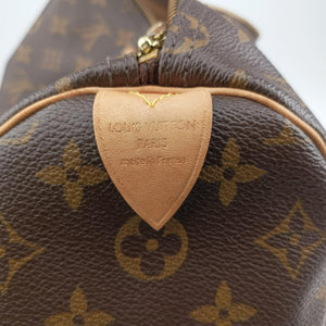 Pre-owned Louis Vuitton Speedy 35 Monogram/Brown Monogram canvas M41524 handbag | stylenewstar