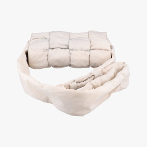 Pre-owned Bottega Veneta Padded CASSETTE White Nylon shoulderbag | stylenewstar