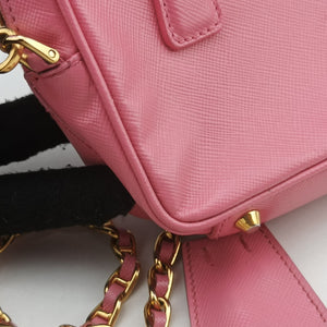 Pre-owned Prada Mini Boston bag Pink SAFFIANO Leather BL0705 shoulderbag | stylenewstar