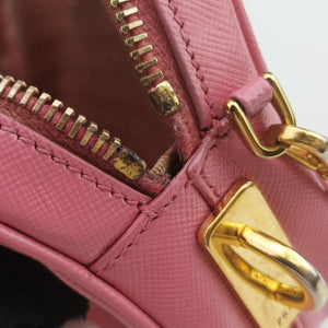Pre-owned Prada Mini Boston bag Pink SAFFIANO Leather BL0705 shoulderbag | stylenewstar