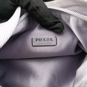 Pre-owned Prada Re-Edition 2000 Hobo Purple Satin×Rhinestones 1BC515 handbag | stylenewstar
