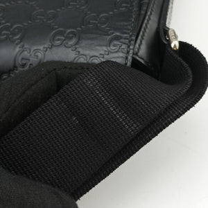 Pre-owned Gucci GG Plus GG Supreme Black Leather 406368 shoulderbag | stylenewstar