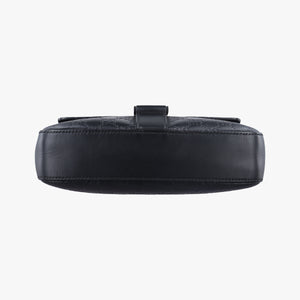 Pre-owned Gucci GG Plus GG Supreme Black Leather 406368 shoulderbag | stylenewstar