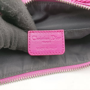 Pre-owned Christian Dior Oblique heart Rose Nylon handbag | stylenewstar