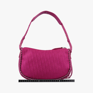 Pre-owned Christian Dior Oblique heart Rose Nylon handbag | stylenewstar