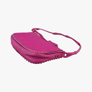 Pre-owned Christian Dior Oblique heart Rose Nylon handbag | stylenewstar